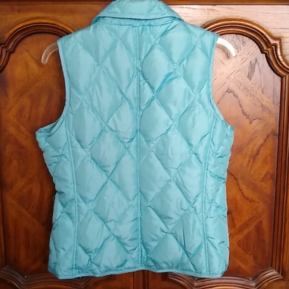 Talbots quilted down vest, light blue Small - Picture 4 of 6